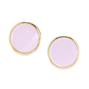 14k gold dipped round lavender earring